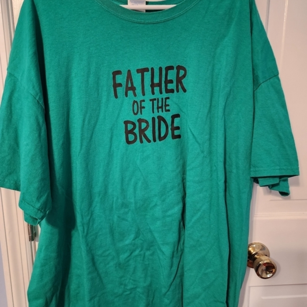 Father of the‎ Bride!! Fun green tee. Great for that special year. 3X Mens - Picture 5 of 6